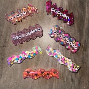 Colorful Glitter Hair Clips! ✨